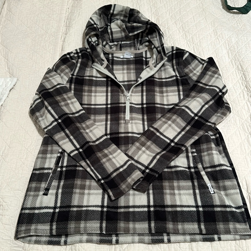 Plaid fleece jacket
